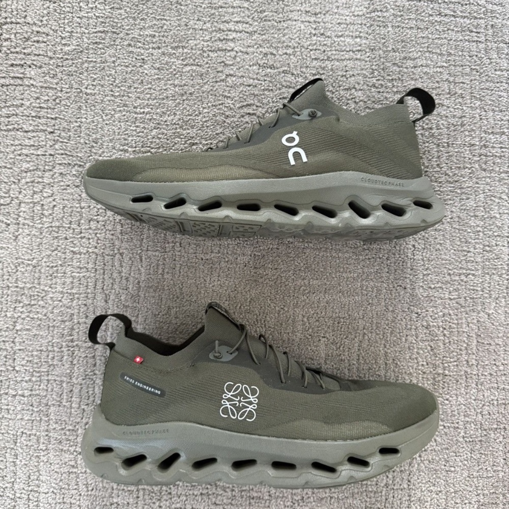 On Running Cloudtilt x LOEWE Khaki Green Sneakers